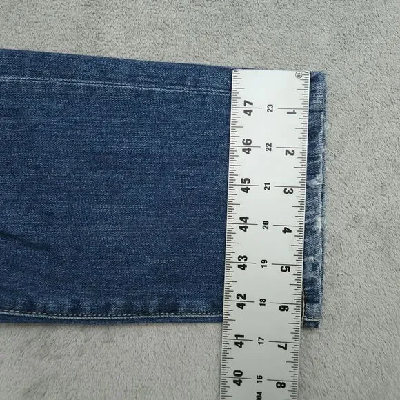 AG Jeans Women's Size 27R Blue Mid-Rise Ex-Boyfriend Slim 27" Inseam Distressed - Picture 5 of 16